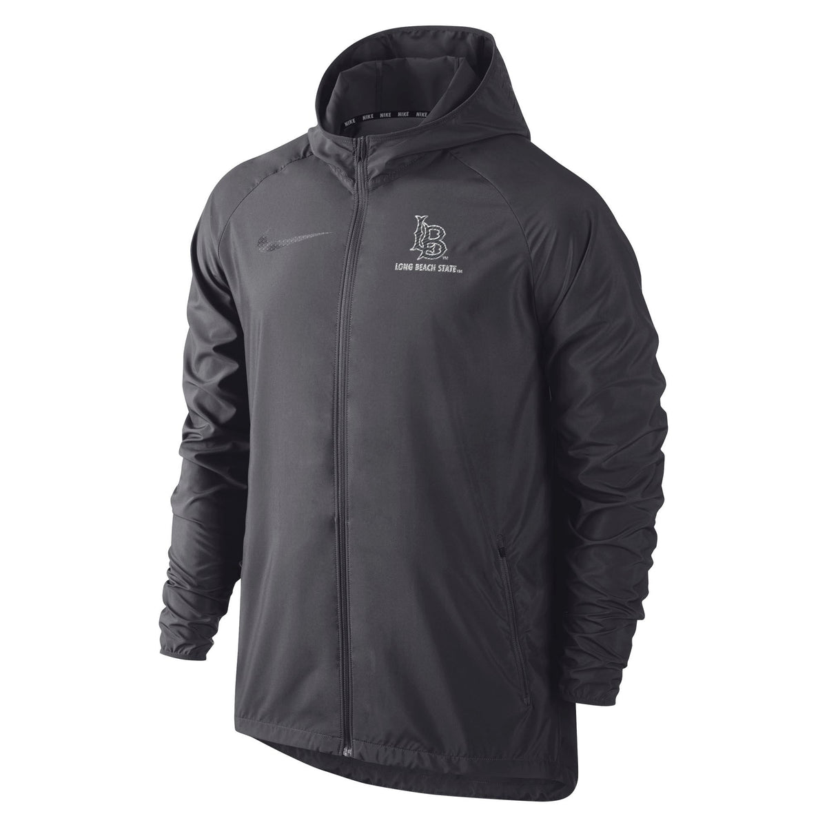 Nike LB Essential Full Zip Hooded Jacket - Gray, Nike – Long