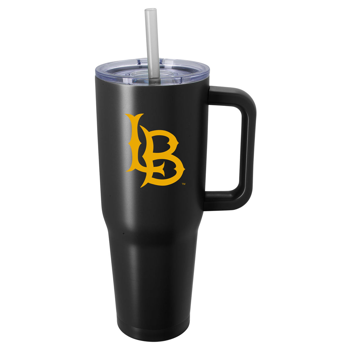 LB Viking Nova Travel Mug with Handle Black, MCM Long Beach State