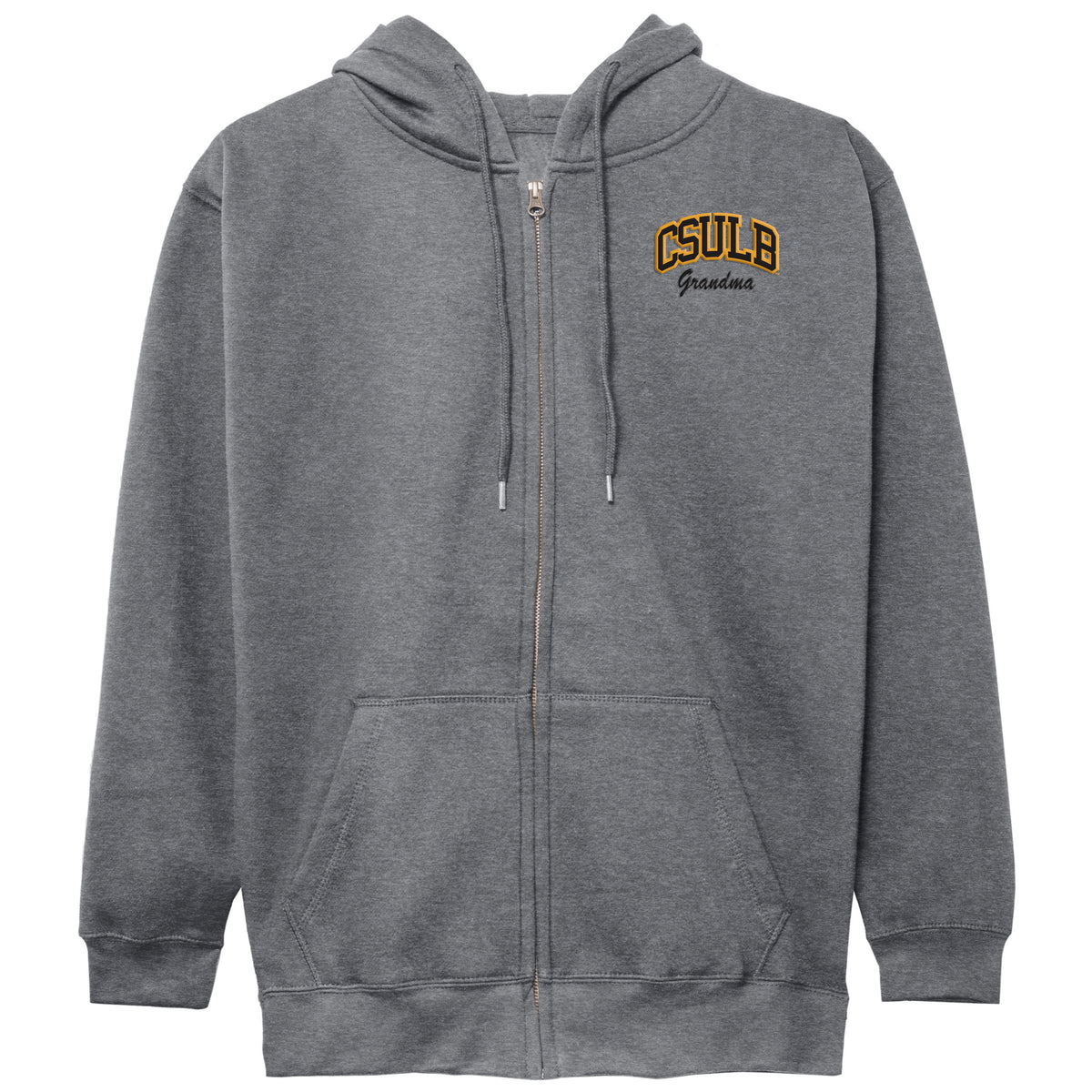 Grandma CSULB Black/Gold Full Zip Hood - Gray, League – Long Beach