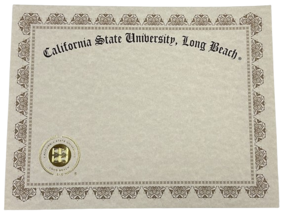 CSULB Seal Certificate - Cream, Proforma