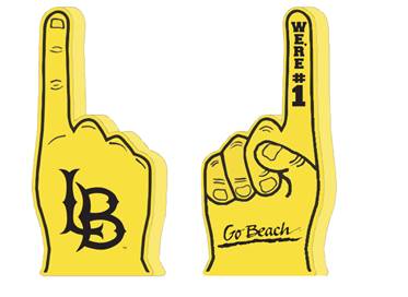 Long Beach State Go Beach Foam Finger