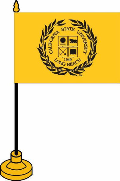 CSULB Seal Desk Flag With Base