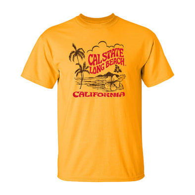 CSULB Island Safari T-Shirt - Gold, MV Sport