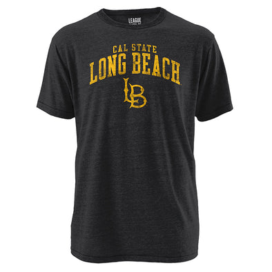 CSULB Over LB with Gold Letters T-Shirt - Charcoal, League
