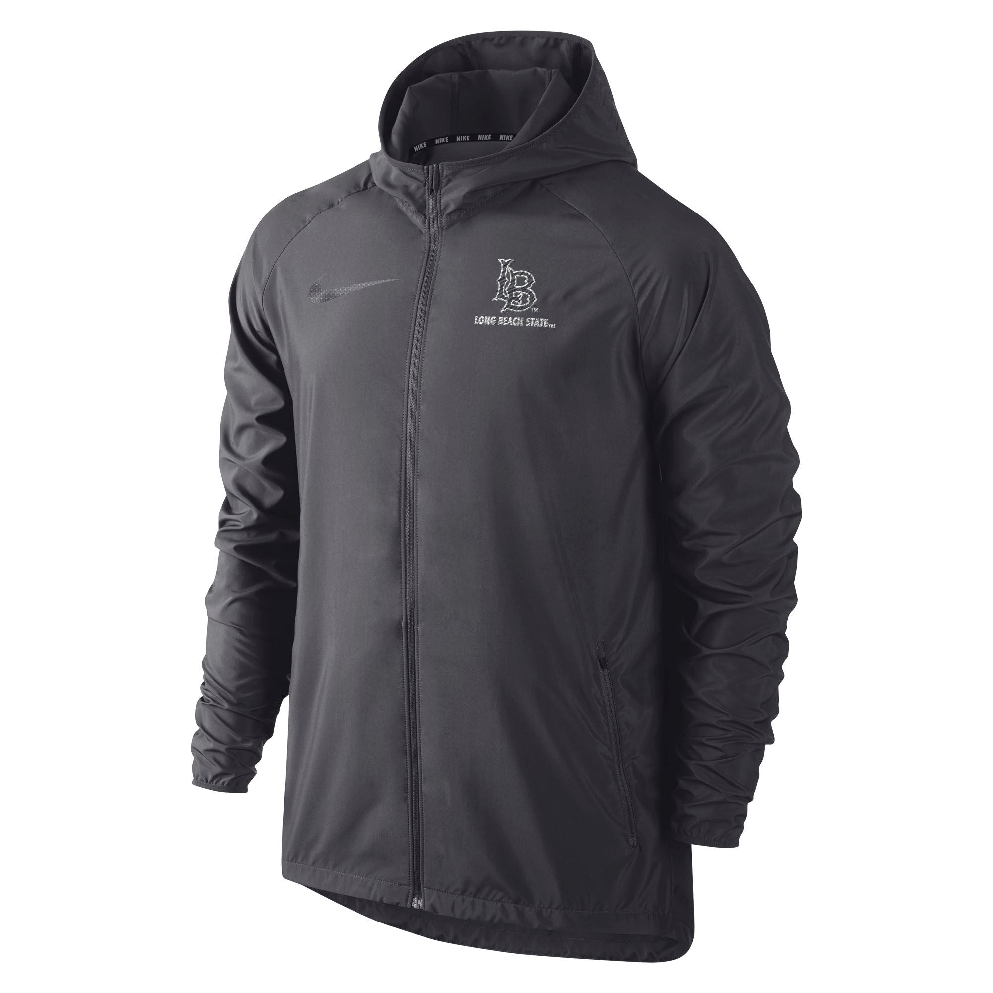 Nike LB Essential Full Zip Hooded Jacket Gray, Nike – Long Beach