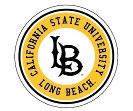 CSULB Circle Logo Dizzler Decal - Black & Gold, SDS