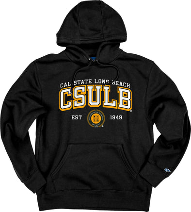 CSULB Applique Seal Hood - Black, Blue 84