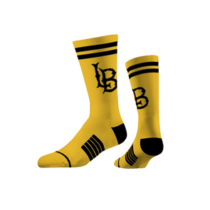 LB Knit Socks - Gold, Strideline