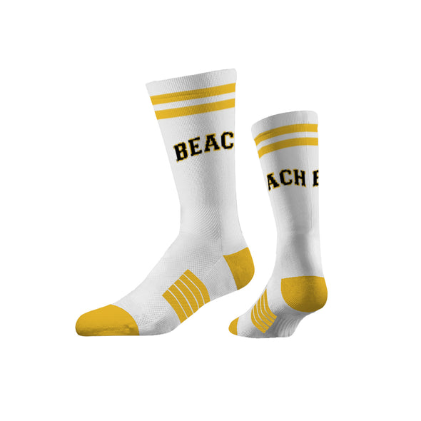 Beach Caret Knit Socks - White, Strideline