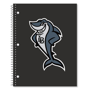 1 Subject Spiral Elbee Shark Notebook - Charcoal, Roaring Springs