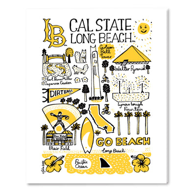CSULB Icons Postcard - Gold, Julia Gash