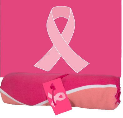 Breast Cancer Awareness Pink Ribbon Blanket - Pink, MV Sport