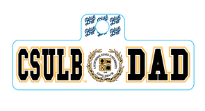 Dad CSULB Seal Sticker- White, Blue 84