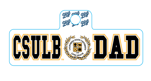 Dad CSULB Seal Sticker- White, Blue 84