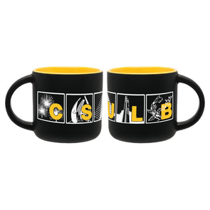 CSULB Campus Icons Minolo Mug - Black/Yellow NEIL