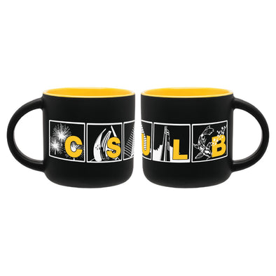 CSULB Campus Icons Minolo Mug - Black/Yellow NEIL