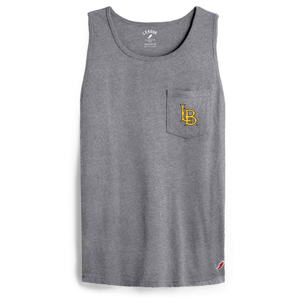 LB Pocket Tank - Gray, White, League