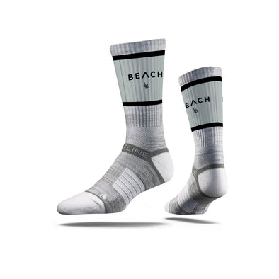 Beach Premium Crew Socks - Gray, Strideline