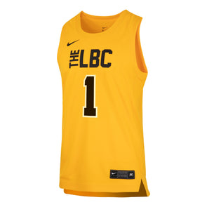 *Sale* LBC Basketball 1 Replica Jersey Gold Nike