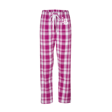 Womens LB Flannel Pant - Pink/White, Boxercraft