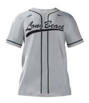 Long Beach Baseball Jersey - Gray, Prosphere