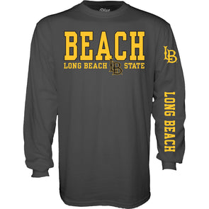 *SALE* Beach LB State L/S Tee - Charcoal, Blue84