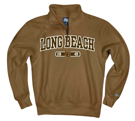 LB 1949 LB 1/4 Zip Brown Font - Russet, Blue 84