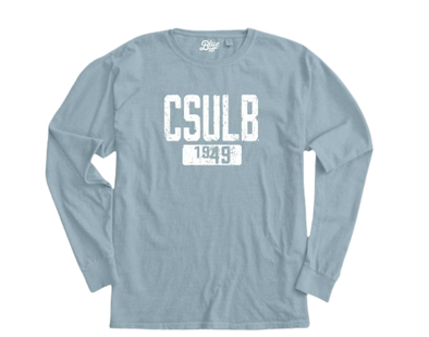 CSULB 1949 Long Sleeve T-shirt - Denim Blue, Blue 84