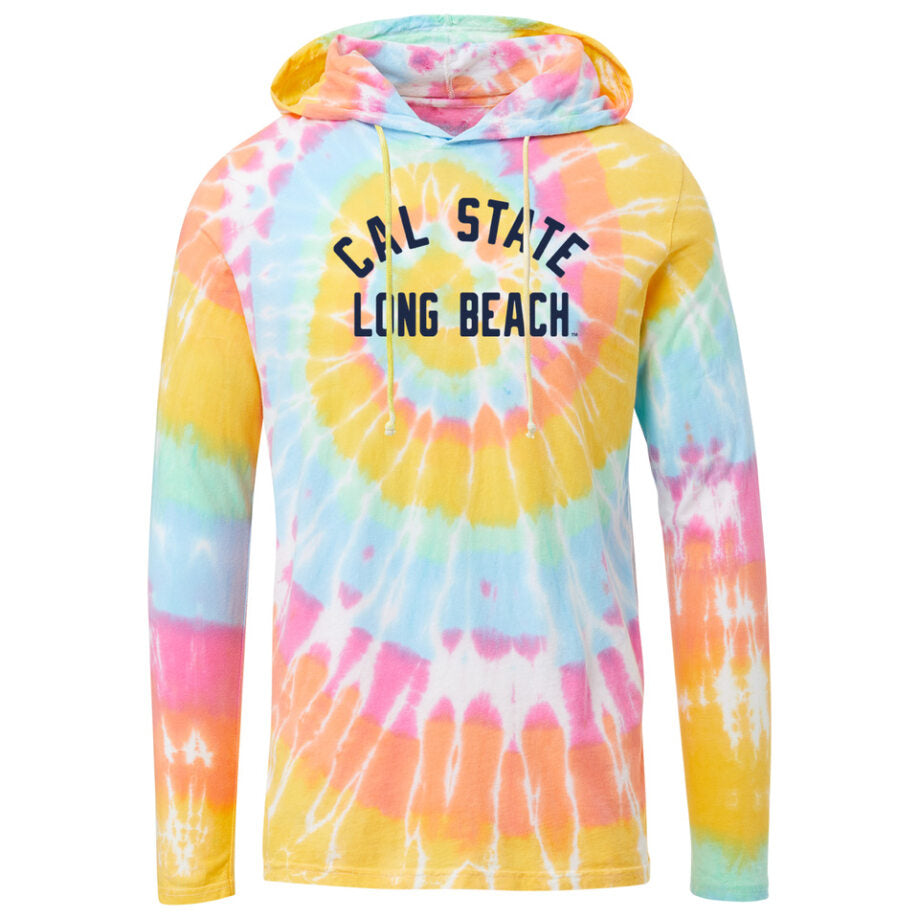 CSULB Tie Dye Long Sleeve Hood T-Shirt - Cotton Candy, MV SPORT – Long  Beach State Official Store