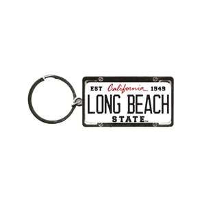 CSULB License Plate Key Tag - White, Neil