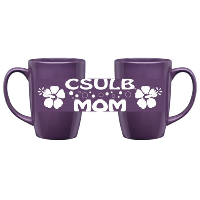 Mom CSULB Hibiscus Mug - Purple, Neil
