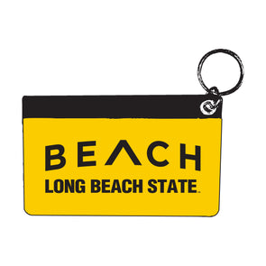 Beach Vinyl ID Holder with Keyring Black