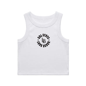 Womens CSULB Ribbed Tank - White, Uscape