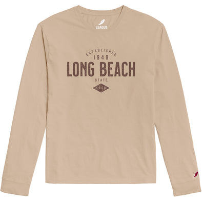 LBSU 1949 Tumble Long Sleeve T-Shirt - Beige, League