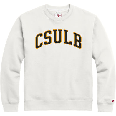 CSULB Jersey Letters Crew- White, League