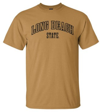 Special Buy Long Beach State University Outline T-Shirt - Gold, MV SPORT