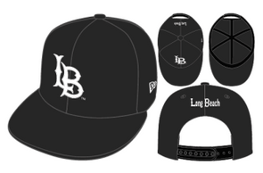 Long Beach Snapback Cap - Black/White, New Era