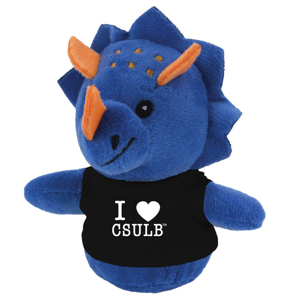 CSULB I Heart Triceratops Shorties Plush - Blue, MCM