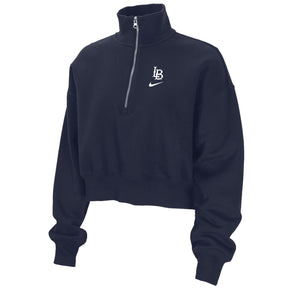 Womens CSULB Sideline Crop 1/4 Zip - Navy, Nike