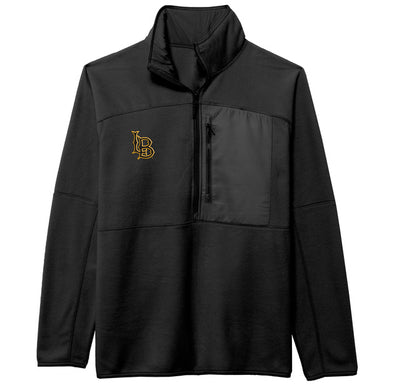 CSULB Interlock LB 1/2 Zip Pullover - Black, League