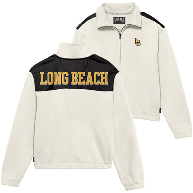 Womens LBSU Locale 1/4 Zip, Oatmeal/Heather, League