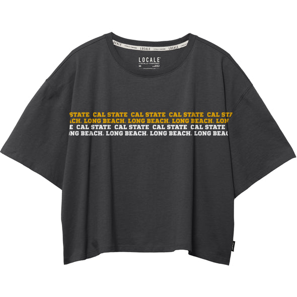 Women's CSULB Locale Boxy T-Shirt - Black, League