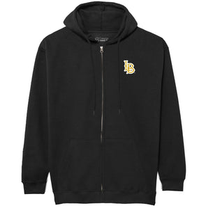 LB Left Chest Chenille Full Zip - Black, League