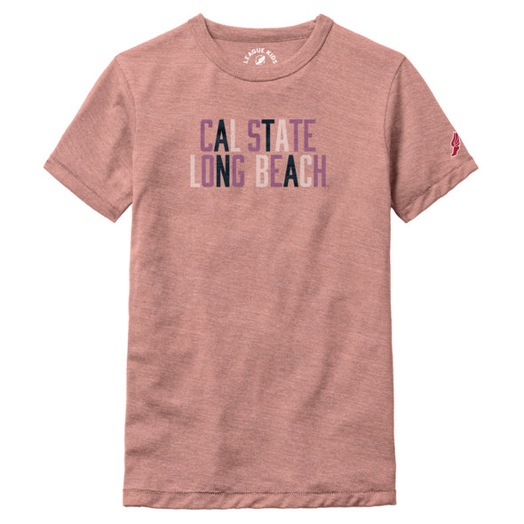 Youth CSULB T-Shirt - Dusty Rose, League