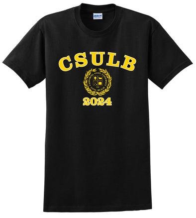 Grad 2024 CSULB Seal T-Shirt - Black, TLC