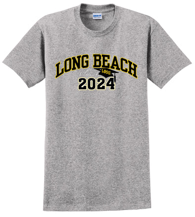 Grad 2024 LBSU Grad Cap T-Shirt - Oxford, TLC