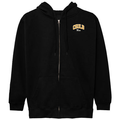 Mom CSULB Arched Left Chest Full Zip Hood - Black, League