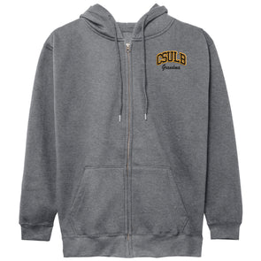 Grandma CSULB Black/Gold Full Zip Hood - Gray, League