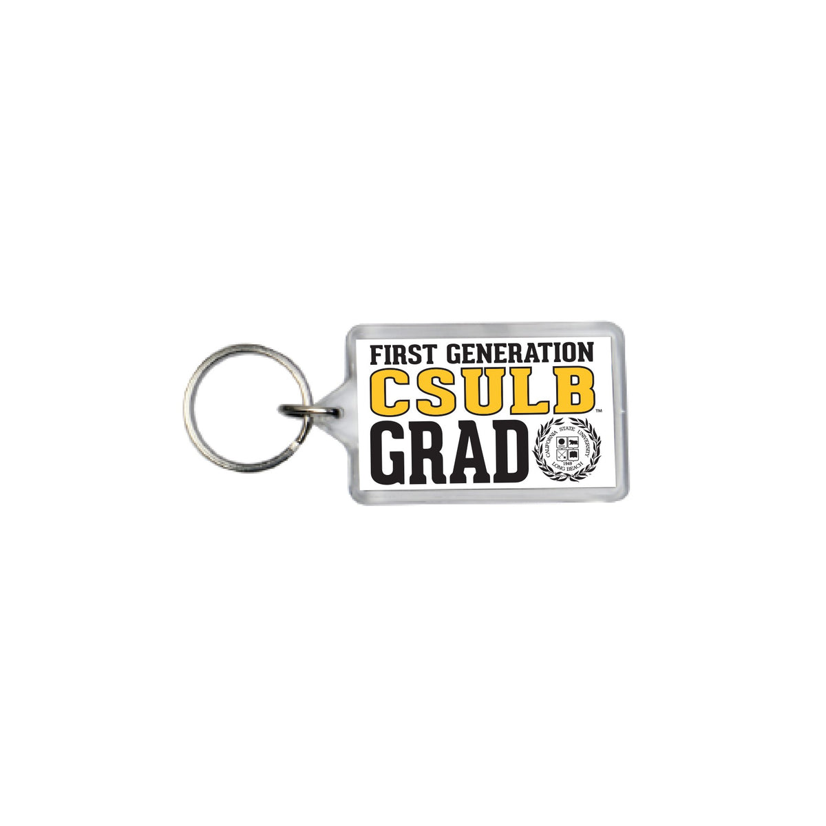 First Gen CSULB Grad Seal Keychain - White, Neil – Long Beach State ...