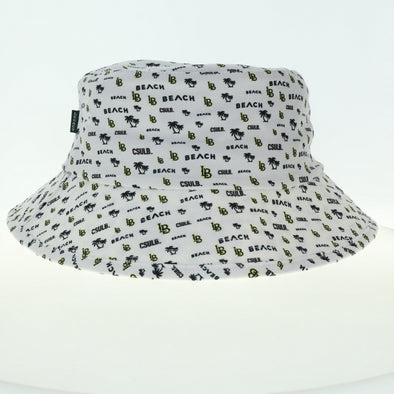 LB Repeat Palm Tree Bucket Cap - White, League